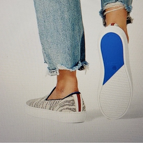 Rothy's Maritime Tiger Stripe Sneakers - size 8.5 - Picture 3 of 13